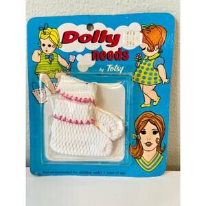 Vintage New Old Stock Totsy White Doll Socks